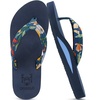 KuaiLu Flip Flops for Women with Arch Support Summer Beach Thong Sandals(Navy Blue)