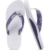 KuaiLu Flip Flops for Women with Arch Support Summer Beach Thong Sandals(Purple White)