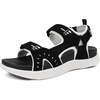 KuaiLu Mens Hiking Sandals with Orthopedic Arch Support Footbed(Black White)