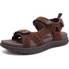 KuaiLu Mens Hiking Sandals with Orthopedic Arch Support Footbed(Dark Brown)