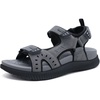 KuaiLu Mens Hiking Sandals with Orthopedic Arch Support Footbed(Grey)