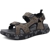 KuaiLu Mens Hiking Sandals with Orthopedic Arch Support Footbed(Grey(camouflage))