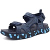 KuaiLu Mens Hiking Sandals with Orthopedic Arch Support Footbed(Navy Blue(camouflage))