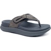 KuaiLu Men’s Orthotic Cushion Flip Flops Recovery Walking Athletic Sandals(Dark Grey)