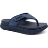 KuaiLu Men’s Orthotic Cushion Flip Flops Recovery Walking Athletic Sandals(Navy Blue)