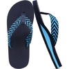 KuaiLu Mens Rubber Flip Flops with Comfortable Arch Support Summer Beach(Bright Blue)