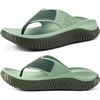 KuaiLu Recovery Flip Flops for Women Sport Thong Sandals(Olive Green（go One Size Up）)