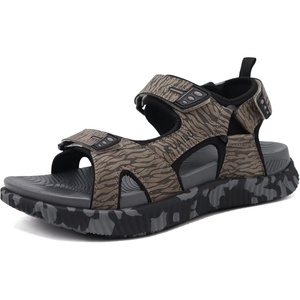 KuaiLu Mens Hiking Sandals with Orthopedic Arch Support Footbed(Grey(camouflage))