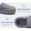 KuaiLu Womens Clog Slippers Cozy Warm Plush Lined With Arch Support Suede Faux Fur House ladies Bedroom Slippers Comfortable Memory Foam Slip-on Womans Home Shoes(Grey)