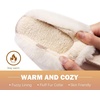 KuaiLu Womens Fuzzy Memory Foam Slippers Warm House Shoes Arch Support(Apricot)