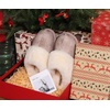 KuaiLu Womens Fuzzy Memory Foam Slippers Warm House Shoes Arch Support(Beige)