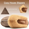 KuaiLu Womens Fuzzy Memory Foam Slippers Warm House Shoes Arch Support(Brown)