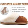 KuaiLu Womens Fuzzy Memory Foam Slippers Warm House Shoes Arch Support(Chestnut)