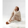 KuaiLu Womens Fuzzy Memory Foam Slippers Warm House Shoes Arch Support(Chestnut)