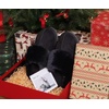 KuaiLu Womens Fuzzy Memory Foam Slippers Warm House Shoes Arch Support(Dark Black)