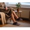 KuaiLu Womens Fuzzy Memory Foam Slippers Warm House Shoes Arch Support(Dark Brown)