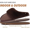 KuaiLu Womens Fuzzy Memory Foam Slippers Warm House Shoes Arch Support(Dark Brown)