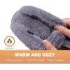 KuaiLu Womens Fuzzy Memory Foam Slippers Warm House Shoes Arch Support(Dark Grey)