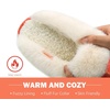 KuaiLu Womens Fuzzy Memory Foam Slippers Warm House Shoes Arch Support(Orange)