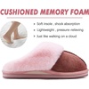 KuaiLu Womens Fuzzy Memory Foam Slippers Warm House Shoes Arch Support(Pink)
