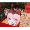KuaiLu Womens Fuzzy Memory Foam Slippers Warm House Shoes Arch Support(Pink)