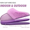 KuaiLu Womens Fuzzy Memory Foam Slippers Warm House Shoes Arch Support(Purple)