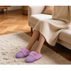KuaiLu Womens Fuzzy Memory Foam Slippers Warm House Shoes Arch Support(Purple)