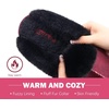 KuaiLu Womens Fuzzy Memory Foam Slippers Warm House Shoes Arch Support(Red)