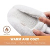 KuaiLu Womens Fuzzy Memory Foam Slippers Warm House Shoes Arch Support(Snow White)