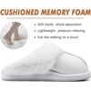 KuaiLu Womens Fuzzy Memory Foam Slippers Warm House Shoes Arch Support(Snow White)