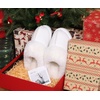 KuaiLu Womens Fuzzy Memory Foam Slippers Warm House Shoes Arch Support(Snow White)