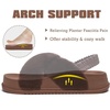 KuaiLu Womens Fuzzy Soft Platform Slippers with Arch Support Faux Fur(Brown)