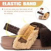 KuaiLu Womens Fuzzy Soft Platform Slippers with Arch Support Faux Fur(Brown)