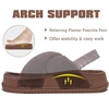 KuaiLu Womens Fuzzy Soft Platform Slippers with Arch Support Faux Fur(Plush Brown)