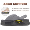 KuaiLu Womens Fuzzy Soft Platform Slippers with Arch Support Faux Fur(Plush Grey)