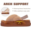 KuaiLu Womens Fuzzy Soft Platform Slippers with Arch Support Faux Fur(Plush Tan)