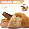 KuaiLu Womens Fuzzy Soft Platform Slippers with Arch Support Faux Fur(Plush Tan)