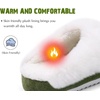 KuaiLu Womens House Platform Slippers Warm Faux Suede Fuzzy Thick Cushioned Yoga Foam Shoes Ladies Slipper Home Lightweight Slip on Indoor Outdoor Non-Slip Hard Sole(Green)