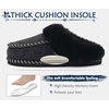 KuaiLu Womens Memory Foam Moccasin Slippers Plush House Comfy Warm Shoes(Black)