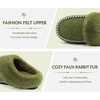 KuaiLu Womens Memory Foam Moccasin Slippers Plush House Comfy Warm Shoes(Green)