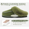KuaiLu Womens Memory Foam Moccasin Slippers Plush House Comfy Warm Shoes(Green)