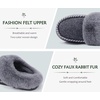 KuaiLu Womens Memory Foam Moccasin Slippers Plush House Comfy Warm Shoes(Grey)
