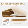 KuaiLu Womens Memory Foam Moccasin Slippers Plush House Comfy Warm Shoes(Khaki)