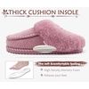 KuaiLu Womens Memory Foam Moccasin Slippers Plush House Comfy Warm Shoes(Pink)