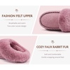 KuaiLu Womens Memory Foam Moccasin Slippers Plush House Comfy Warm Shoes(Pink)