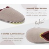 KuaiLu Womens Supportive Memory Foam Slippers Felt Fuzzy Lined Heel Cushion Lightweight House Shoes for Indoor Outdoor(Beige)