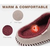 KuaiLu Womens Supportive Memory Foam Slippers Felt Fuzzy Lined Heel Cushion Lightweight House Shoes for Indoor Outdoor(Beige)