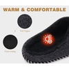 KuaiLu Womens Supportive Memory Foam Slippers Felt Fuzzy Lined Heel Cushion Lightweight House Shoes for Indoor Outdoor(Black)
