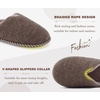 KuaiLu Womens Supportive Memory Foam Slippers Felt Fuzzy Lined Heel Cushion Lightweight House Shoes for Indoor Outdoor(Brown)