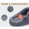 KuaiLu Womens Supportive Memory Foam Slippers Felt Fuzzy Lined Heel Cushion Lightweight House Shoes for Indoor Outdoor(Grey)